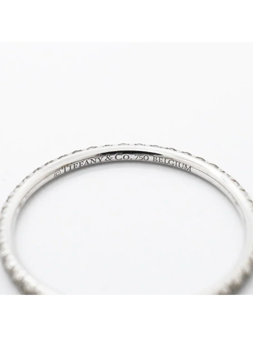 Tiffany & Co Ring Metro 18K White Gold Diamond